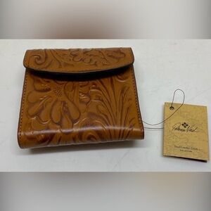 Patricia Nash Reiti Tooled Leather Bi-Fold Wallet in the color Cognac. NWT